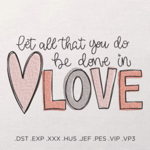 love machine embroidery design valentine's day embroidery files